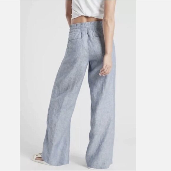 Athleta Cabo Linen Wide Leg Pant Size 0 - Picture 3 of 11
